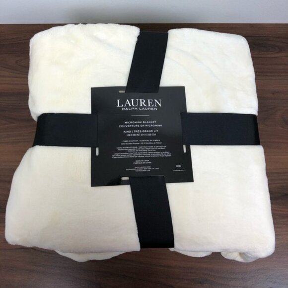 NEW Ralph Lauren Micromink KING Blanket - Picture 3 of 6